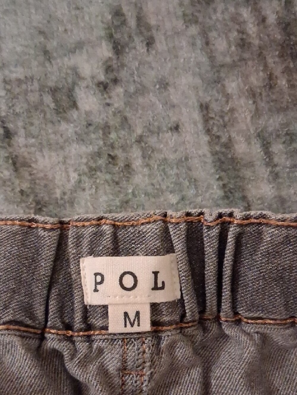 POL Washed Charcoal Wide-Leg Jeans with Floral Patches - Picture 9 of 12